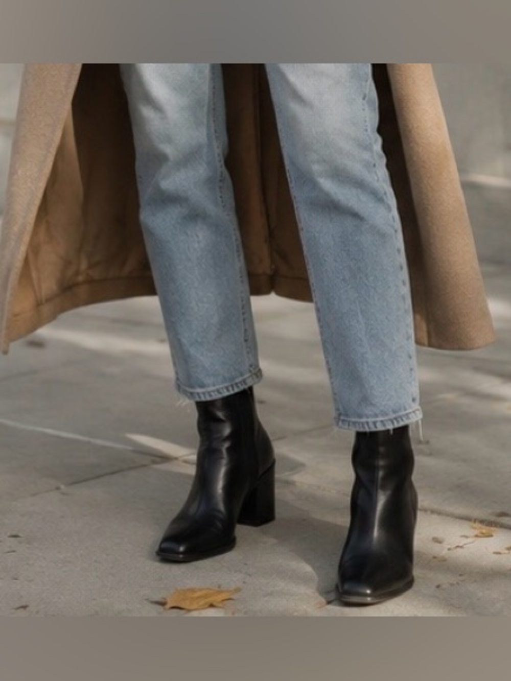 Womens Zara black leather boots
